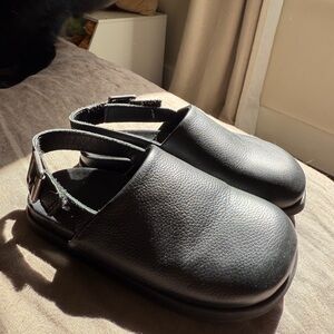 Zara Kids Black Leather Shoes